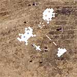 Space Invaders bei Google Earth gesehen