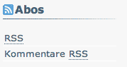 RSS-Feeds und Kommentar-Feeds als Links auf meiner Seite