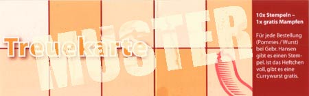 Treuekarte der Gebrüder Hansen