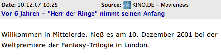 Beitrag in einem Feedreader