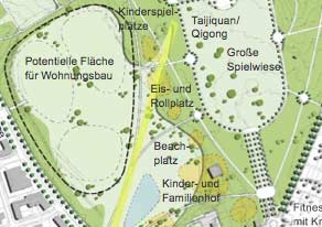 Ausschnitt aus dem Masterplan zur Verschandelung des Altonaer Volksparks