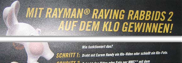 Ausschnitt aus einer Toiletten-Werbung