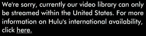 Fehlermeldung vom Videoserver Hulu