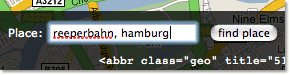 eine weitere Adresse wurde in das Formularfeld eingegeben