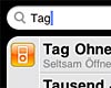 Ergebnisliste einer Spotlight-Suche