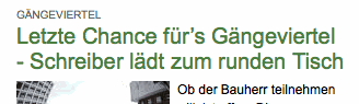Bildschirmfoto einer Nachrichtenseite mit Fehler