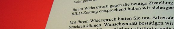 Ausschnitt aus dem Brief der Anti-Bild-Kampagne