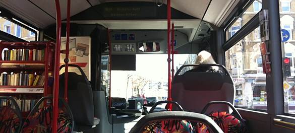Innenansicht des 15er Busses in Hamburg
