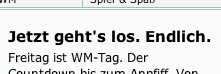 &Uuml;berschrift aus der SZ - Jetzt geht es los